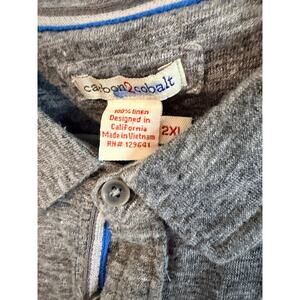 Carbon 2 Cobalt Gray Cotton Polo XXL